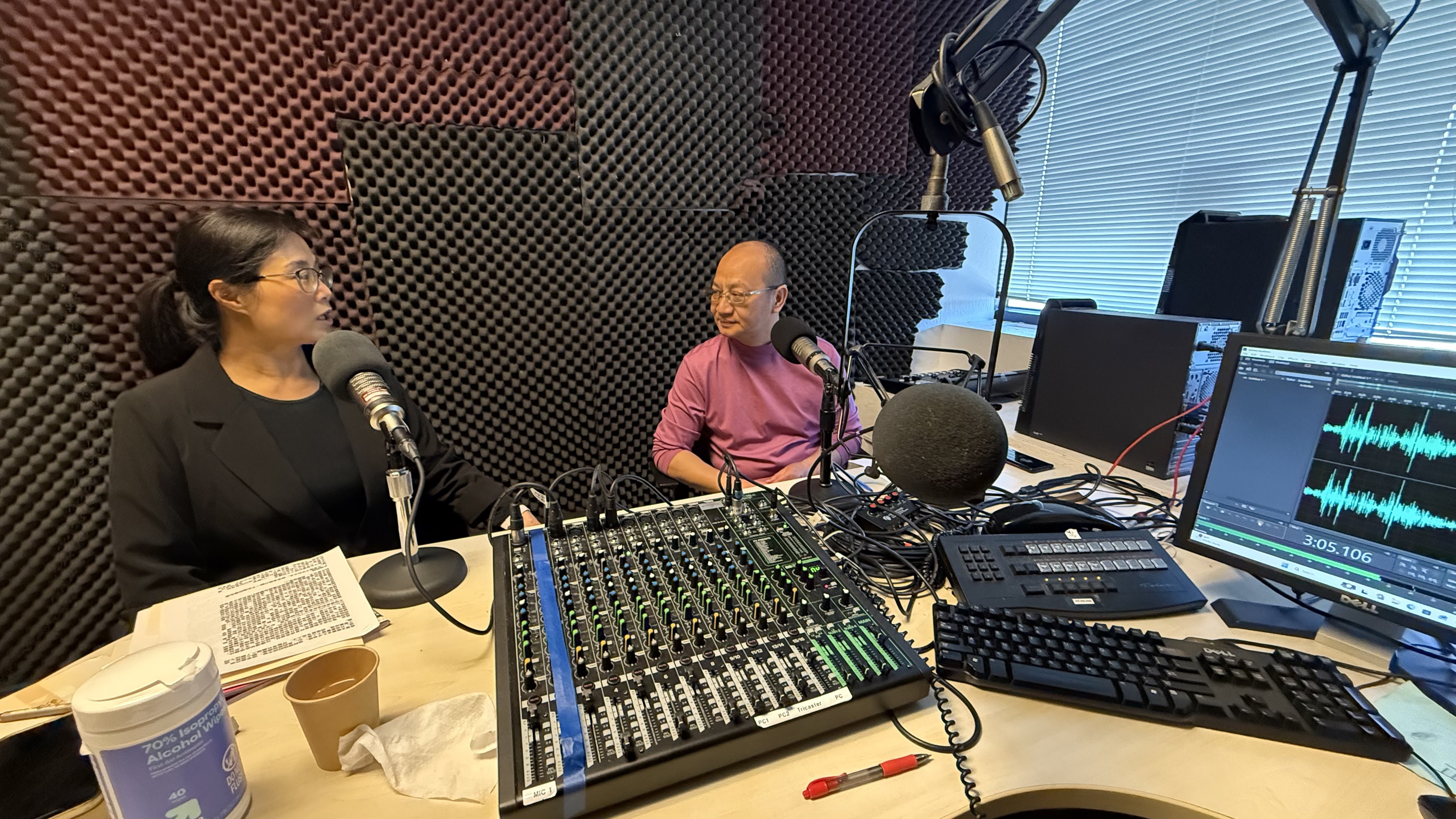 Donna Tse discussing Tai Chi during a radio interview